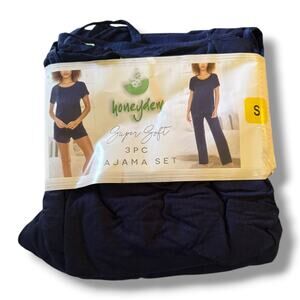 Honeydew Purple  Super Soft Lounge 3 Piece Pajama Set Size Small